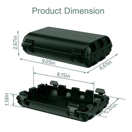 Outdoor Waterproof Electrical Box, 2 Pack Large Extension Cord Cover Protector Plug Connection Cable Safety Box IP54 Water-Resistant for Power Strip, Holiday Light and Decorations, Green - color: 2 Pack Green