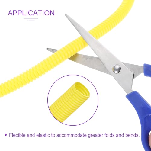 DMiotech 10ft Wire Loom Split Tubing 3/4 Inch(19 Mm) ID, Cord Protectors from Pet Flexible Conduit Cable Management for Office, Home, Garden, Yellow - color: Yellow, size: 3/4"-10ft