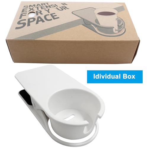 Jiozermi 3-in-1 Drink Holder Clip - Desk & Adirondack Chair Cup Holder for Water, Soda, Coffee (Red, Black, White) - color: Red+Black+White