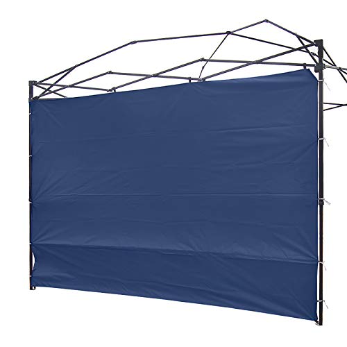 Canopy Sunwall Sidewall Gazebos Tent Waterproof for 10x10ft Pop up Canopy Straight Leg Gazebos Outdoor Instant Canopies 1 Pcs Navy Blue Canopy Sidewall Only - color: Navy Blue, size: 10x10(1pcs)