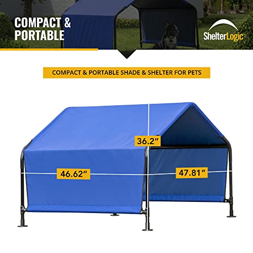 ShelterLogic 4' Outdoor Pet Shade, Versatile Pet Canopy Tent for Dogs, Cats, Small Animals and Livestock, Blue - size: Medium