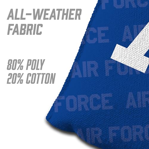 YouTheFan Officially-Licensed NCAA Set of 4 Cornhole Bags - All Weather Regulation 6” x 6” Size - 16oz Weight - Designed in USA - color: Air Force Academy - Blue