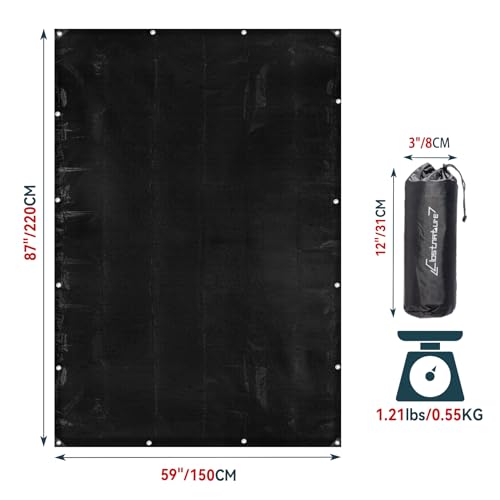 Clostnature Tent Footprint for Camping - Waterproof Camping Tarp, Heavy Duty Ground Sheet, Lightweight Tent Tarp with Carry Bag, Multipurpose Outdoor Floor Mat for Hiking, Backpacking, Hammock, Picnic - size: 87'' x 59''