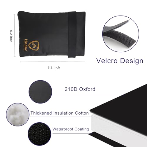 Hedoc Pro Outdoor Faucet Covers for Winter Freeze Protection, 4 Pack 6'' W x 8.2'' H Winter Faucet Insulation Cover Socks, Hose Bib Covers for Winter (Faucet Cover 4 Pack) - color: Black 4 Pack