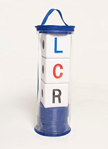 LCR Big Left Center Right™ Dice Game - Zip Bag (Blue) - color: Blue