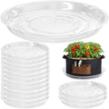 30 Packs 20" Clear Plant Saucers for Indoor Outdoor Use Heavy Duty Plastic Plant Trays for Planter Flower Pot Drip Trays to Catch Water, Bulk 4 to 20 Inch, Round Transparent - size: 20 inches