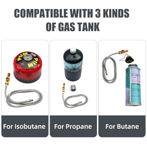 Portable Camping Stove, Powerful Gas Stove, Propane Camp Stove with Carrying Case, 30,000 BTU Small Propane Stove, Gas Burners for Cooking Outdoor Hiking Picnic BBQ - style: Five Burners