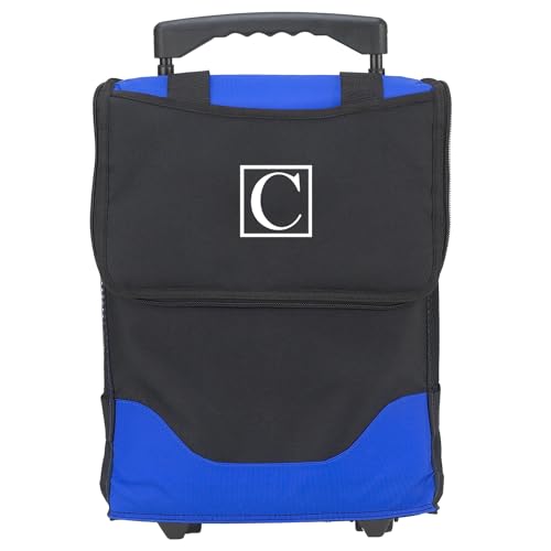 Picnic at Ascot Personalized Monogrammed 32 Can Collapsible Rolling Insulated Cooler- Designed & Quality Approved in The USA - style: Letter - C
