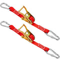 MiniInflat 2 Pcs Volleyball Net Tensioning Ratchet Strap, Heavy Duty Net Tensioning Lever Ratchet, Volleyball Poles Rope Tightener for Indoor & Outdoor Use - color: Red