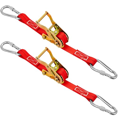 MiniInflat 2 Pcs Volleyball Net Tensioning Ratchet Strap, Heavy Duty Net Tensioning Lever Ratchet, Volleyball Poles Rope Tightener for Indoor & Outdoor Use - color: Red