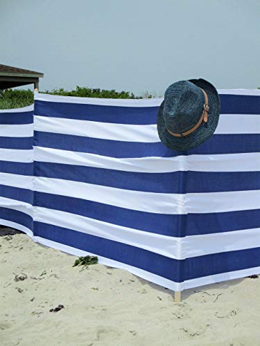 13 ft Beach Windscreen Privacy Wind Blocker + Free Bag and Mallet Made in Europe