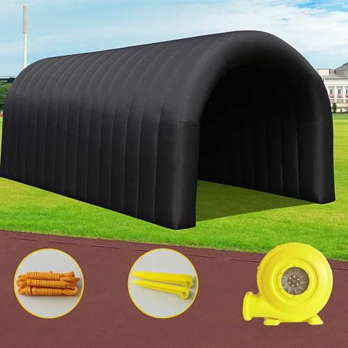 23x10x10FT Quick Setup Inflatable Tunnel Arch - for Sports Games, Trade Shows & Promotions (Blower Included) - color: Black, size: 24FT