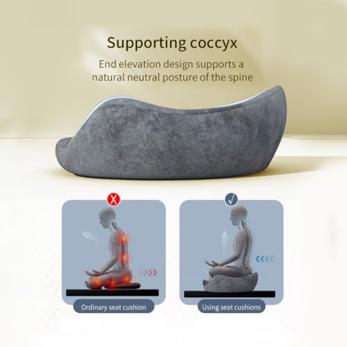 Meditation Air Cushion - No More Numb Legs | Ergonomic Design for Optimal Support and Posture - color: Grey