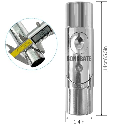Patio Umbrella Accessories, Outdoor Umbrella Replacement Parts, Push-Button Tilt Adjustment for Garden Umbrellas, Silver (1.5inch)