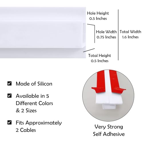 Rubber Bond TV Cord Hider Cable Protector - Strong Self Adhesive Wall Cord Cover Cable Hider - Low Profile Cable Management Wall Cord Concealer Cable Raceway - color: White, size: 4 Feet, style: 1-2 Cords