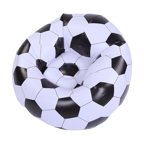 TOPINCN Inflatable Bean Bag Chair, Outdoor Blow up Chair Inflatable Lazy Sofa Soccer Design Inflatable Couch, PVC Football Sofa Portable Lounger for Living Room Bedroom Travel