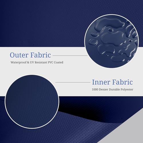 Covers & All Round Table Top Cover, 12 Oz Waterproof UV & Weather Resistant Patio Table Cover, Outdoor Table Cover for Patio Outdoor Furniture & Coffee Table (30" Dia x 4" H Inches, Blue) - color: Blue, size: 30" Dia x 4" H