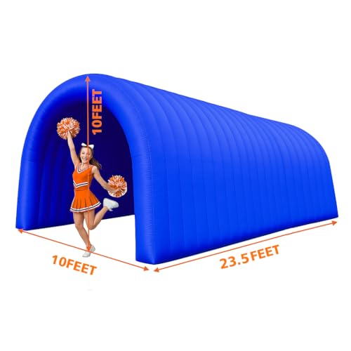 23x10x10FT Quick Setup Inflatable Tunnel Arch - for Sports Games, Trade Shows & Promotions (Blower Included) - color: Blue, size: 24FT