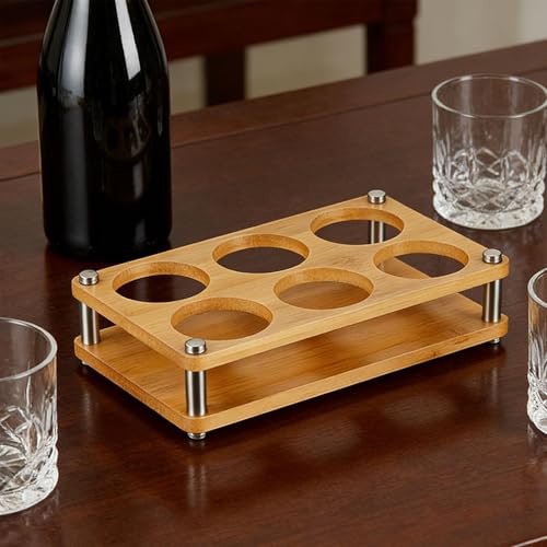 Glass Holder, Wine Drinks Cup Storage Carrier, Drink Cup Storage Holder, Glasses Organizer, L 6 Hole - color: L 6 Hole
