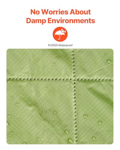 VEVOR Camping Blanket, Large Warm Stadium Blanket, Waterproof & Windproof, 330GSM Polyester Fleece, Flame Retardant, Great for Outdoors, Picnics, Hiking, Sports Events, Travel, 82" x 55", Bicolor - color: Bicolor
