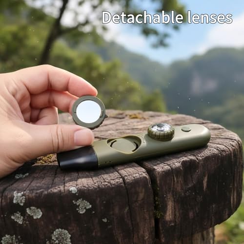 Multifunctional Survival Emergency Whistle for Kids with Compass Hiking Survival, Thermometer & Neck Lanyard | Emergency Safety Gear for Hiking, Camping, Kayaking, Boating, Climbing - color: army green2pcs