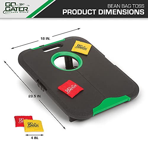 EastPoint Sports Go! Gater Cornhole – Light-Up and Travel Versions – Easy Storage & Light-Weight – Perfect for Outdoor and Indoor Play - style: Standard Board - Black/Green
