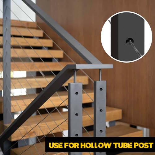 30 Degree Stair Cable Railing Rubber Gaommets,Deck Railing Gromemets for 1/8" 5/32" 3/16" Cables,Black Rubber Protector Sleeve for Slant Metal Cable Railing Posts(Black,200Pack) - size: 30 Degree