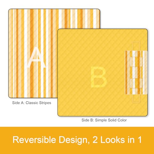 2 in 1 Tote Picnic Blanket Waterproof Outdoor Camping Mat,Large Capacity Beach Blanket 80''x80'' 7 Layers Easy to Foldable and Carry. - color: Yellow