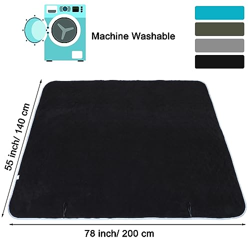 Preboun 4 Pack Large Waterproof Stadium Blankets Thick Warm Fleece Picnic Camping Blankets for Cold Weather Football Games Concerts Beach Outdoor Activities Homeless Donations(Multi) - color: Multicolor