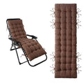 ELFJOY Lounge Chair Cushion Faux Linen Zero Gravity Chair Cushion with Ties Thick Padded Long Bench Cushion for Recliner Chaise Longue Sun Lounger Bench Porch Swing Coffee 63 Inch - color: Coffee
