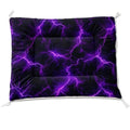 Nttopship Dog Cat Bed Mat Ultra Soft Fluffy Pet Bed Washable Fashion Dog Crate Beds Comfy Comfy Pet Sleeping Pad Suitable for Pet Raised Bed(30"x26",Purple Lightning) - color: Purple lightning, size: Medium