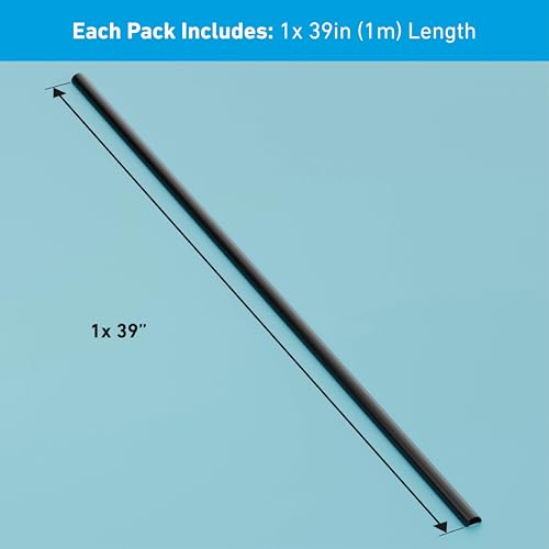 D-Line Half Round Cord Hider, Patented Cable Cover, Hide TV Wall Mount Wires, Raceway for Cords, Decorative Wire Covers, Paintable, Adhesive Cable Concealer, 1x 0.78in W x 0.39in H x 39in L, Black - color: Black, size: 0.78x0.39in - 1x 39in