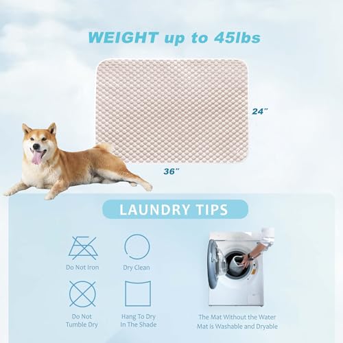 MICROCOSMOS Sleeping Pad & Pet Cooling Mat- Breathable Bubble Surface, EZ Clean. Keep Cooling for Pets, Kids and Adults in Summer.(Brown, 36" x 24") - color: Brown, size: 36" x 24"