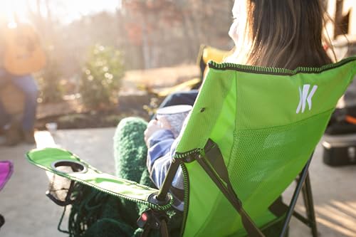 Kijaro Dual Lock Portable Camping Chairs - Enjoy the Outdoors with a Versatile Folding Chair, Sports Chair, Outdoor Chair & Lawn Chair - Dual Lock Feature Locks Position – Ireland Green - color: white