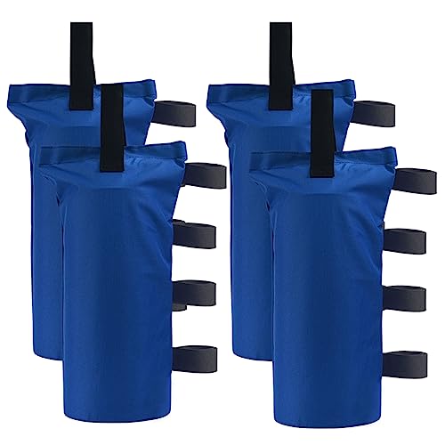 Joramoy Heavy Duty Canopy Weight Bags (150LBS) for Pop Up Canopy Tent - Leg Weights, Set of 4, Blue (Without Sand) - color: Blue, size: 150lbs