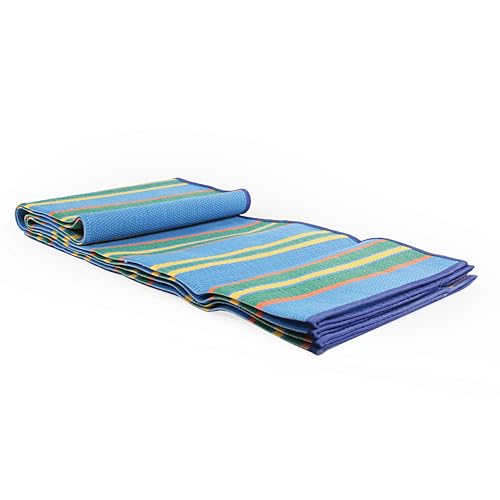 Camco Handy Mat with Strap - Perfect for Picnics, Beaches, RV and Outings - Blue/Green - 60" x 78" (42806) - color: Blue/Green, size: 5' x 6'6" (Rectangular)