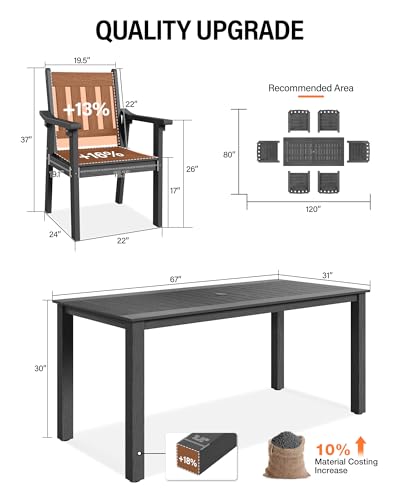 YEFU Outdoor Patio Chairs Set of 2: All Weather Outdoor Dining Chairs with Wide Curved Seat and Backrest - Plastic Patio Chairs for Outside Backyard/Garden/Pool/Porch/Deck 350lbs Capacity Grey - color: Dark Grey, size: 2 Chairs