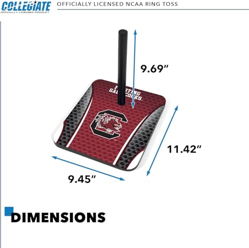 Wild Sports Solid Wood College Quoits Set with Direct Print HD Team Graphics – Tailgate Ring Toss Game – Great Gift for Any NCAA Fan! Ring Toss Outdoor Games for The Beach