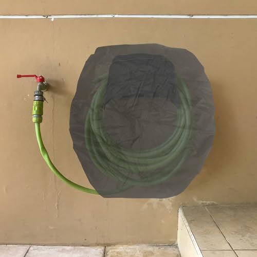 Hose Cover - Garden Hose Reel Cover for Wall Mounted Hose (Fits 5/8" x 50-100ft), Waterproof, Sunproof, Dustproof, Heavy Duty Oxford Fabric, Protect & Extend Life, for Garden