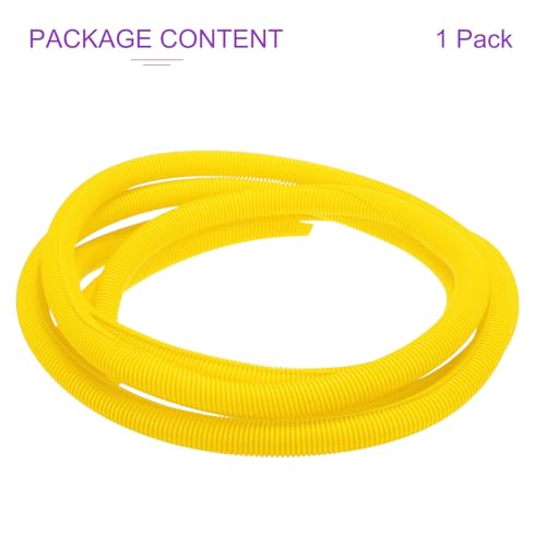 DMiotech 20ft Wire Loom Split Tubing 1 1/4 Inch(31.8mm) ID, Cord Protectors from Pet Flexible Conduit Cable Management for Office Home Garden, Yellow - color: Yellow, size: 1 1/4"-20ft