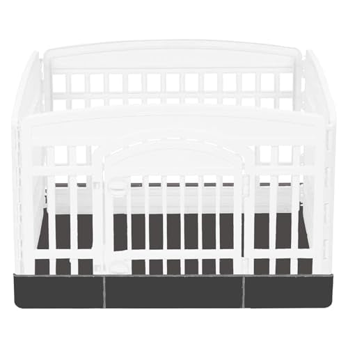 Dog Playpen Bottom for 36" Inch Pet Playpen with 4 Panels, Dog Crate Bottom Pet Tent Puppy Play Pen Bottom, Ideal for Indoor/Outdoor Use. Note: Playpen Not Included. (PureBlack) - color: PureBlack