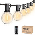 HISTAR 96FT LED Outdoor String Lights with Remote Waterproof G40 Globe Lights with 52 Dimmable LED Bulbs, Outdoor Patio Lights Decorative for Backyard Balcony Bistro Cafe - size: 96ft with remote