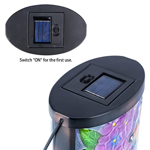 MUMTOP Hanging Solar Lantern Outdoor Waterproof LED Solar Lights Butterfly Decorative Solar Lanterns Tabletop Lamp for Outdoor Patio Garden Yard Decor - style: Butterfly
