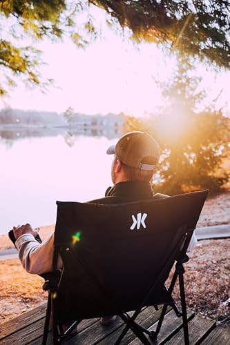 Kijaro Foldable Camping Chair, Vik Black, Polyester, Mesh, Steel, Portable, Durable, Unisex - color: Vik Black