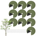 Tree Mulch Ring - Root Protection Ground Cover Mat with Fixing Nails, Duraable Temperature-Resilient Garden Landscaping Barrier | Outdoor Lawn Flowerbed Farm Yard Fence Soil Moisture Control - color: Green 60cm