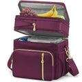 MIYCOO Lunch Bag & Lunch Box for Women Men, Double Deck Leakproof Insulated Soft Large Adult Camping Cooler bag for Work, Beach, Picnic, Travel (Purple, 15L) - color: 3 - Purple