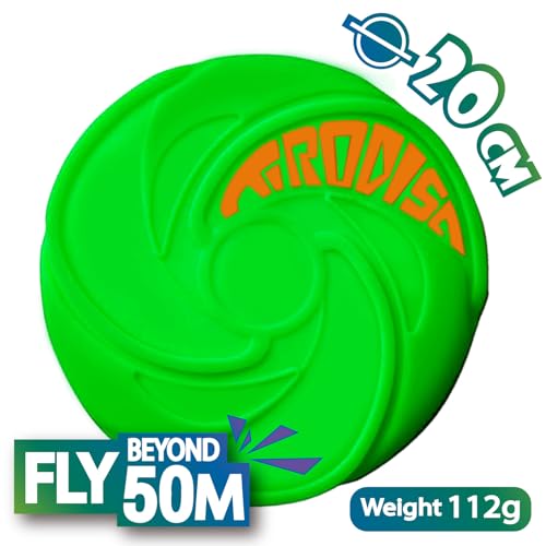 AMAZING TOYZ Tirodisc Foldable Frisbee for Kids & Adults, 20cm Soft Silicone Flying Disc - Portable Pocket-Sized Outdoor Waterproof Toy for Beach, Park, Pool Games | Easy Clean & Safe Catch - color: Green