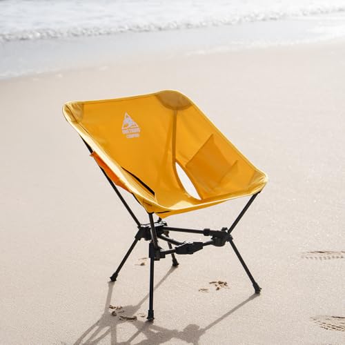 ONETIGRIS Tigerblade Camping Chair, Lightweight Folding Backpacking Hiking Chair, Compact Portable 330 lbs Capacity - color: Yellow