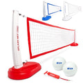 GoSports Splash Net PRO Pool Volleyball Net - Red, White, or Blue - Includes 2 Water Volleyballs and Pump - color: Red