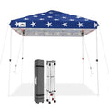 EAGLE PEAK Pop Up Canopy Tent with Wheeled Carry Bag, 8 Stakes, 4 Ropes, Easy Set Up Tent Canopy, 8x8 ft, American Flag - color: American Flag, size: 8x8